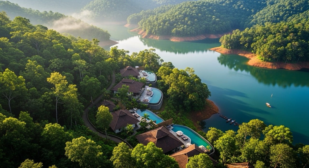 Wayanad mountains misty